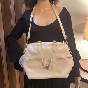 Dooney & Bourke ecru leather shoulder bag